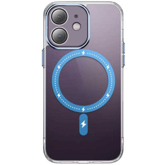 Чохол TPU+PC Colorful with MagSafe для Apple iPhone 12 (6.1") Blue - Інтернет-магазин спільних покупок ToGether