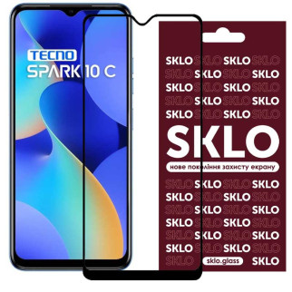 Захисне скло SKLO 3D для TECNO Spark 10C Чорний - Інтернет-магазин спільних покупок ToGether