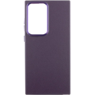 Шкіряний чохол Bonbon Leather Metal Style для Samsung Galaxy S23 Ultra Фіолетовий / Dark Purple - Інтернет-магазин спільних покупок ToGether