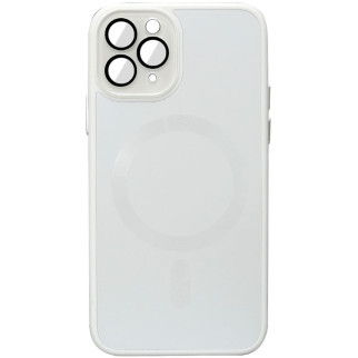 Чохол TPU+Glass Sapphire Midnight with MagSafe для Apple iPhone 11 Pro Max (6.5") Білий / White - Інтернет-магазин спільних покупок ToGether