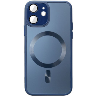 Чохол TPU+Glass Sapphire Midnight with MagSafe для Apple iPhone 12 (6.1") Синій / Deep navy - Інтернет-магазин спільних покупок ToGether