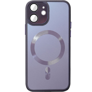 Чохол TPU+Glass Sapphire Midnight with MagSafe для Apple iPhone 12 (6.1") Фіолетовий / Deep Purple - Інтернет-магазин спільних покупок ToGether