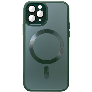 Чохол TPU+Glass Sapphire Midnight with MagSafe для Apple iPhone 12 Pro (6.1") Зелений / Forest green - Інтернет-магазин спільних покупок ToGether