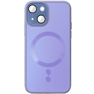 Чохол TPU+Glass Sapphire Midnight with MagSafe для Apple iPhone 13 (6.1") Бузковий / Dasheen - Інтернет-магазин спільних покупок ToGether