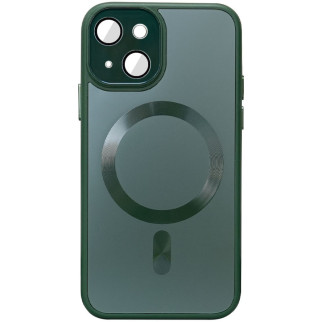 Чохол TPU+Glass Sapphire Midnight with MagSafe для Apple iPhone 14 (6.1") Зелений / Forest green - Інтернет-магазин спільних покупок ToGether