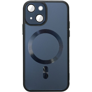Чохол TPU+Glass Sapphire Midnight with MagSafe для Apple iPhone 14 (6.1") Чорний / Black - Інтернет-магазин спільних покупок ToGether