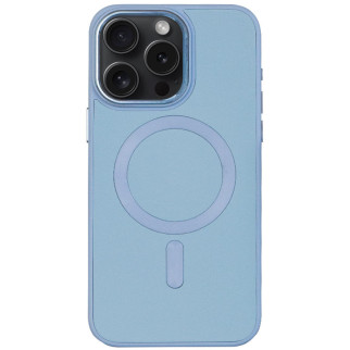 Шкіряний чохол Bonbon Leather Metal Style with MagSafe для Apple iPhone 11 Pro Max (6.5") Блакитний / Mist blue - Інтернет-магазин спільних покупок ToGether