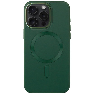 Шкіряний чохол Bonbon Leather Metal Style with MagSafe для Apple iPhone 12 Pro Max (6.7") Зелений / Pine green - Інтернет-магазин спільних покупок ToGether