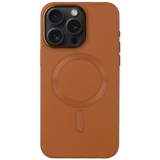 Шкіряний чохол Bonbon Leather Metal Style with MagSafe для Apple iPhone 12 Pro Max (6.7") Коричневий / Brown - Інтернет-магазин спільних покупок ToGether