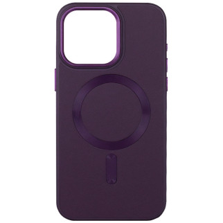 Шкіряний чохол Bonbon Leather Metal Style with MagSafe для Apple iPhone 13 (6.1") Фіолетовий / Dark Purple - Інтернет-магазин спільних покупок ToGether