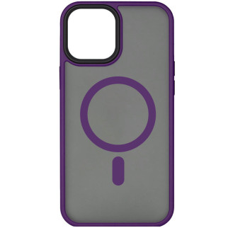 TPU+PC чохол Metal Buttons with MagSafe для Apple iPhone 15 (6.1") Темно-Фіолетовий - Інтернет-магазин спільних покупок ToGether
