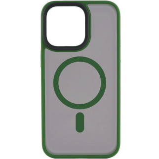 TPU+PC чохол Metal Buttons with MagSafe для Apple iPhone 15 Pro (6.1") Зелений - Інтернет-магазин спільних покупок ToGether