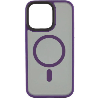 TPU+PC чохол Metal Buttons with MagSafe для Apple iPhone 15 Pro Max (6.7") Темно-Фіолетовий - Інтернет-магазин спільних покупок ToGether
