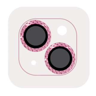 Захисне скло Metal Shine на камеру (в упак.) для Apple iPhone 15 (6.1") / 15 Plus (6.7") Рожевий / Pink - Інтернет-магазин спільних покупок ToGether