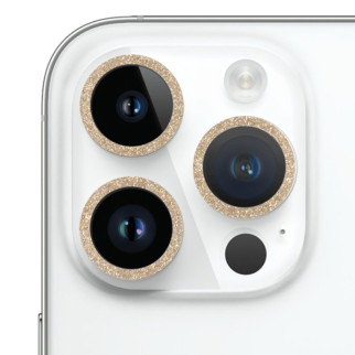 Захисне скло Metal Sparkles на камеру (в упак.) для Apple iPhone 15 Pro (6.1") /15 Pro Max (6.7") Золотий / Gold - Інтернет-магазин спільних покупок ToGether