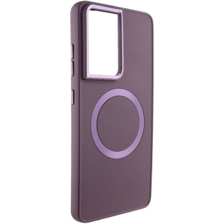 TPU чохол Bonbon Metal Style with MagSafe для Samsung Galaxy S21 Ultra Бордовий / Plum - Інтернет-магазин спільних покупок ToGether