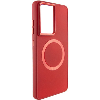 TPU чохол Bonbon Metal Style with MagSafe для Samsung Galaxy S21 Ultra Червоний / Red - Інтернет-магазин спільних покупок ToGether