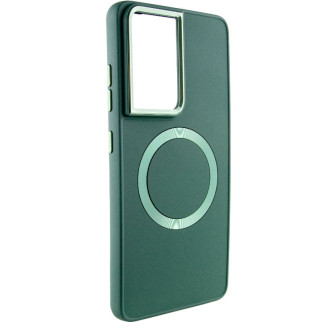 TPU чохол Bonbon Metal Style with MagSafe для Samsung Galaxy S22 Ultra Зелений / Army Green - Інтернет-магазин спільних покупок ToGether