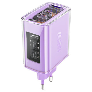 МЗП Acefast A45 Exploration series PD65W GaN (2*USB-C+USB-A) Purple alfalfa - Інтернет-магазин спільних покупок ToGether