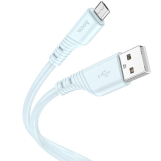 Дата кабель Hoco X97 Crystal color USB to MicroUSB (1m) Light blue - Інтернет-магазин спільних покупок ToGether