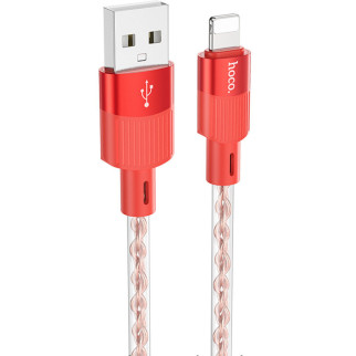 Дата кабель Hoco X99 Crystal Junction USB to Lightning (1.2m) Red - Інтернет-магазин спільних покупок ToGether