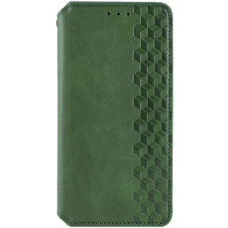 Шкіряний чохол книжка GETMAN Cubic (PU) для Oppo A78 4G Зелений - Інтернет-магазин спільних покупок ToGether