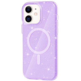 Чохол TPU Galaxy Sparkle (MagFit) для Apple iPhone 11 (6.1") Purple+Glitter - Інтернет-магазин спільних покупок ToGether