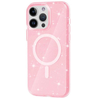 Чохол TPU Galaxy Sparkle (MagFit) для Apple iPhone 12 Pro Max (6.7") Pink+Glitter - Інтернет-магазин спільних покупок ToGether