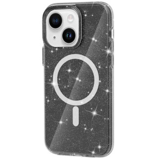 Чохол TPU Galaxy Sparkle (MagFit) для Apple iPhone 15 (6.1") Black+Glitter - Інтернет-магазин спільних покупок ToGether