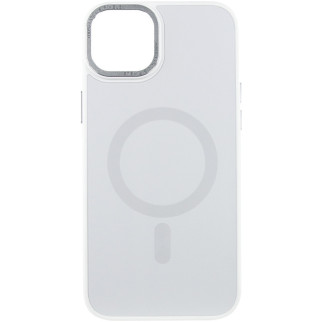 Чохол TPU+Glass Sapphire Midnight Open Camera with MagSafe для Apple iPhone 15 Plus (6.7") Білий / White - Інтернет-магазин спільних покупок ToGether