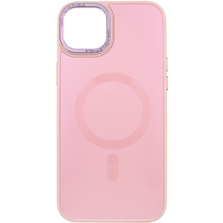 Чохол TPU+Glass Sapphire Midnight Open Camera with MagSafe для Apple iPhone 15 Plus (6.7") Рожевий / Pink Sand - Інтернет-магазин спільних покупок ToGether