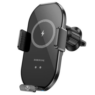 Автотримач з БЗП Borofone BH205 Wireless Charging Car Чорний - Інтернет-магазин спільних покупок ToGether
