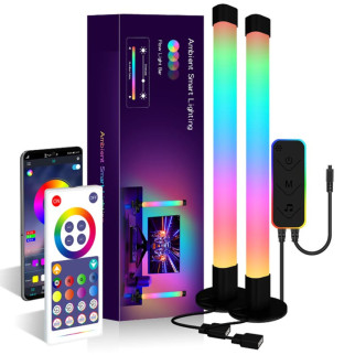 Настільна LED лампа RGB 5V Panel 2 Single side Bluetooth dual pack USB with app Black - Інтернет-магазин спільних покупок ToGether