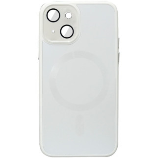 Чохол TPU+Glass Sapphire Midnight with MagSafe для Apple iPhone 15 (6.1") Білий / White - Інтернет-магазин спільних покупок ToGether