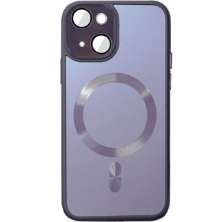 Чохол TPU+Glass Sapphire Midnight with MagSafe для Apple iPhone 15 (6.1") Фіолетовий / Deep Purple - Інтернет-магазин спільних покупок ToGether