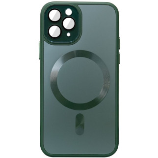 Чохол TPU+Glass Sapphire Midnight with MagSafe для Apple iPhone 15 Pro Max (6.7") Зелений / Forest green - Інтернет-магазин спільних покупок ToGether