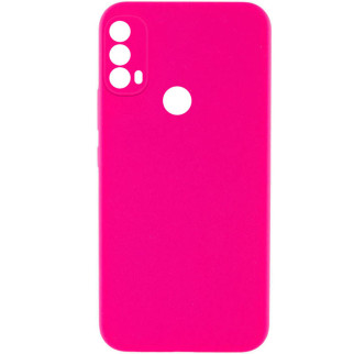 Чохол Silicone Cover Lakshmi Full Camera (AAA) для Motorola Moto E40 Рожевий / Barbie pink - Інтернет-магазин спільних покупок ToGether