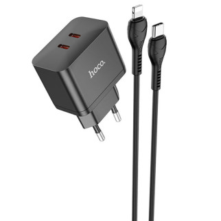 МЗП Hoco N29 PD35W (2Type-C) + Type-C + Lightning Black - Інтернет-магазин спільних покупок ToGether