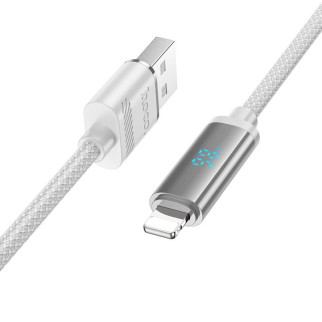 Дата кабель Hoco U127 Power USB to Lightning (1.2m) Silver / Gray - Інтернет-магазин спільних покупок ToGether