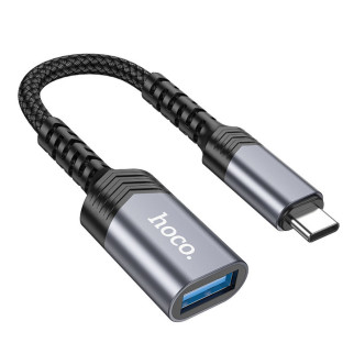 Перехідник Hoco UA24 Type-C male to USB female 3.0 Metal gray - Інтернет-магазин спільних покупок ToGether
