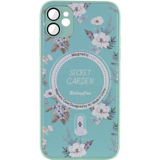 TPU+PC чохол Secret Garden with MagSafe для Apple iPhone 12 (6.1") Mint - Інтернет-магазин спільних покупок ToGether
