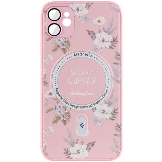 TPU+PC чохол Secret Garden with MagSafe для Apple iPhone 12 (6.1") Pink - Інтернет-магазин спільних покупок ToGether