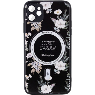 TPU+PC чохол Secret Garden with MagSafe для Apple iPhone 12 (6.1") Black - Інтернет-магазин спільних покупок ToGether