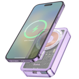 Портативний зарядний пристрій Power Bank Hoco Q14A Ice Crystal PD20W з БЗП 10000 mAh Purple - Інтернет-магазин спільних покупок ToGether