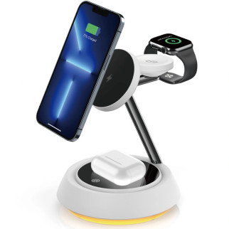 БЗП WIWU Wi-W002 3 in 1 wireless charger White - Інтернет-магазин спільних покупок ToGether