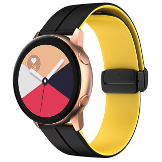 Силіконовий ремінець Classy для Smart Watch 20mm Black / Yellow - Інтернет-магазин спільних покупок ToGether