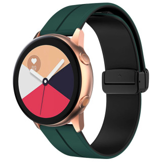 Силіконовий ремінець Classy для Smart Watch 20mm Green / Black - Інтернет-магазин спільних покупок ToGether