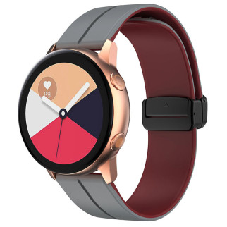 Силіконовий ремінець Classy для Smart Watch 20mm Grey / Plum - Інтернет-магазин спільних покупок ToGether