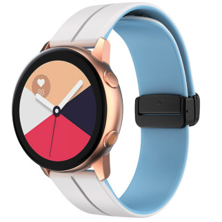 Силіконовий ремінець Classy для Smart Watch 20mm White / Blue - Інтернет-магазин спільних покупок ToGether