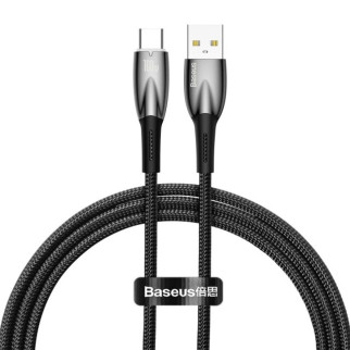 Дата кабель Baseus Glimmer Series Fast Charging Data Cable USB to Type-C 100W 1m (CADH00040) Black - Інтернет-магазин спільних покупок ToGether